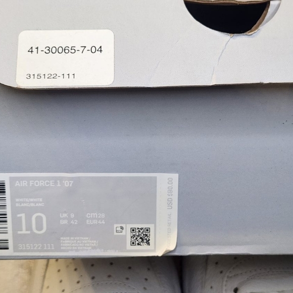 White with black swoosh & tan sole Air Force 1 '07 - Picture 7 of 7